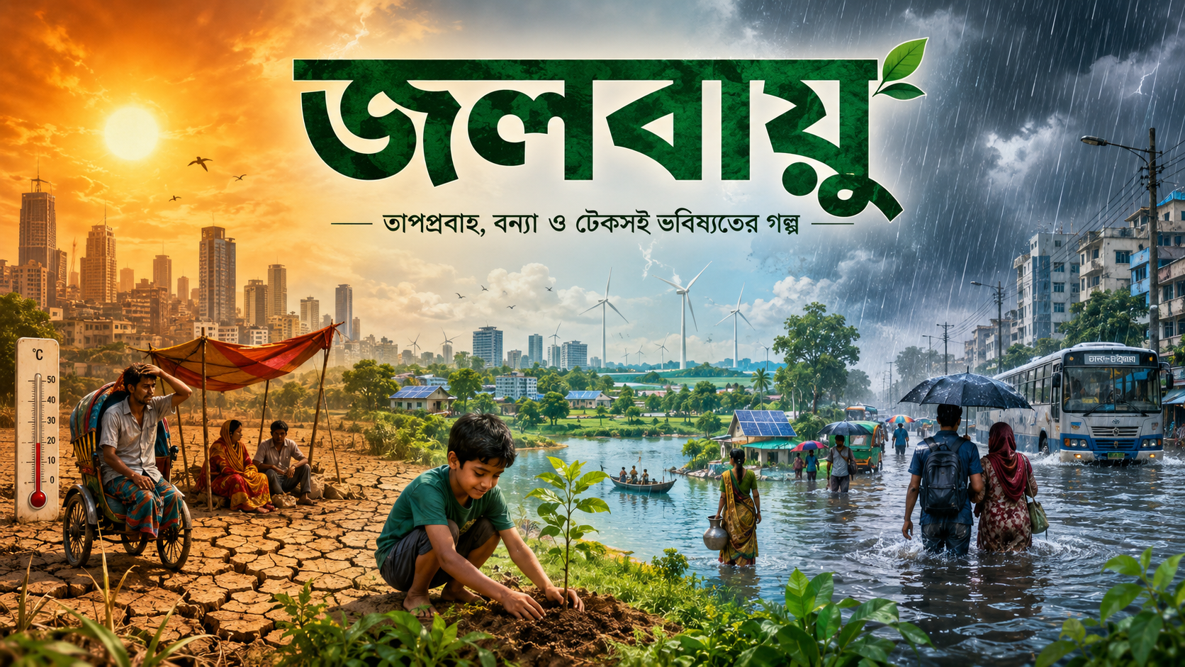 তাপপ্রবাহে শহর: ছায়া, পানি ও সবুজ করিডর হতে পারে বড় সমাধান